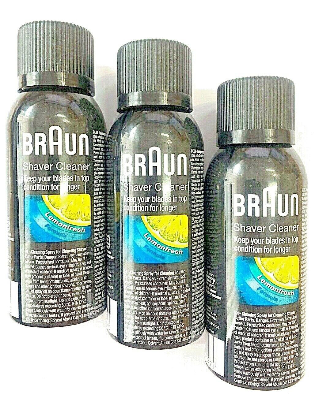 3x Braun Shaver Cleaner - Reinigungsspray